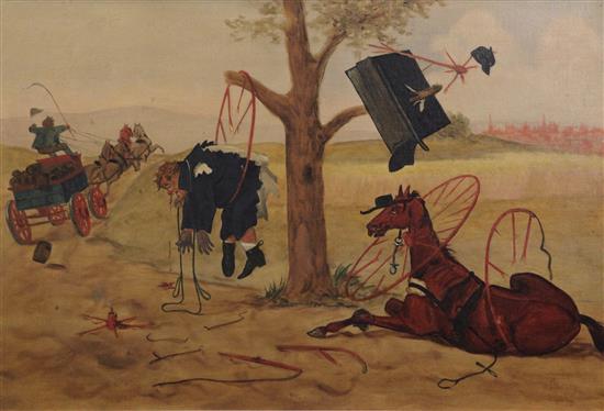 After John Leech (1817-1864) The Carting Accident 17.5 x 25.5in.